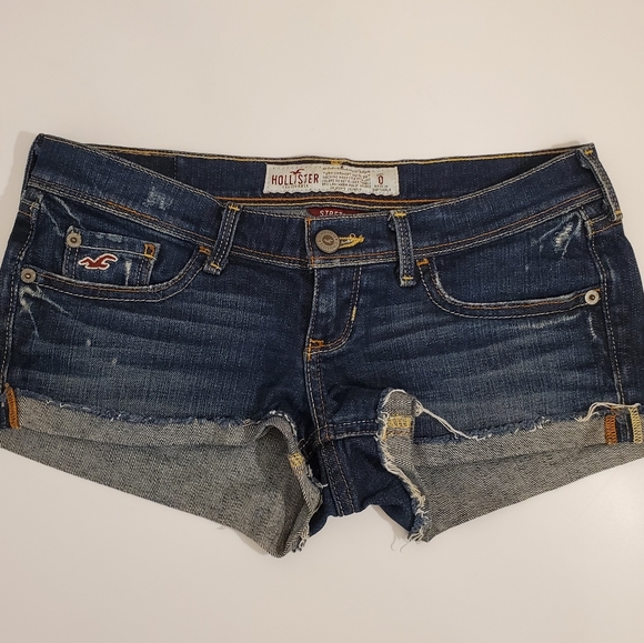 Hollister Pants - Hollister Co. Low-rise Frayed Denim Stretch Shorts